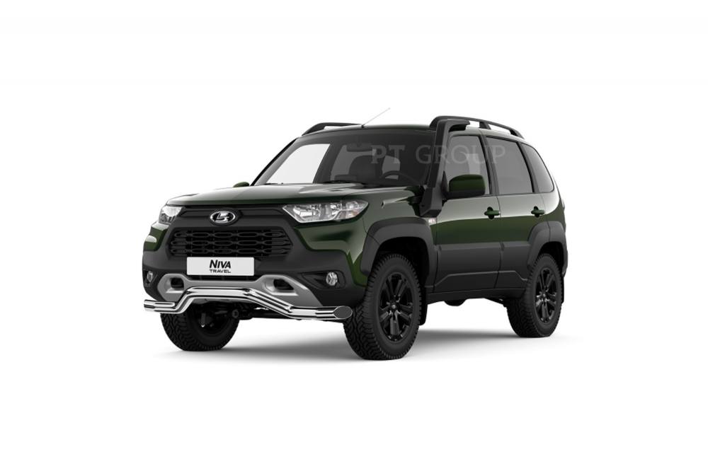 Защита переднего бампера Ø63 мм "Волна" (НПС) LADA Niva Travel 2021- от производителя ПТ ГРУПП