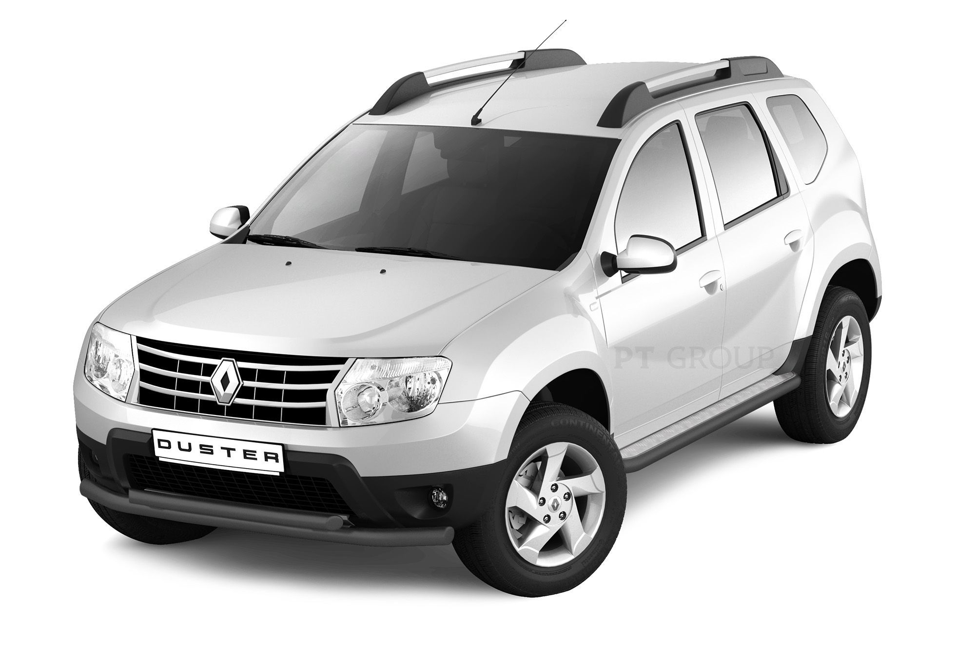 Защита порогов с алюм. площадкой Ø51мм «Эстонец» (ППК) RENAULT Duster 2012-20/ NISSAN Terrano 2014-