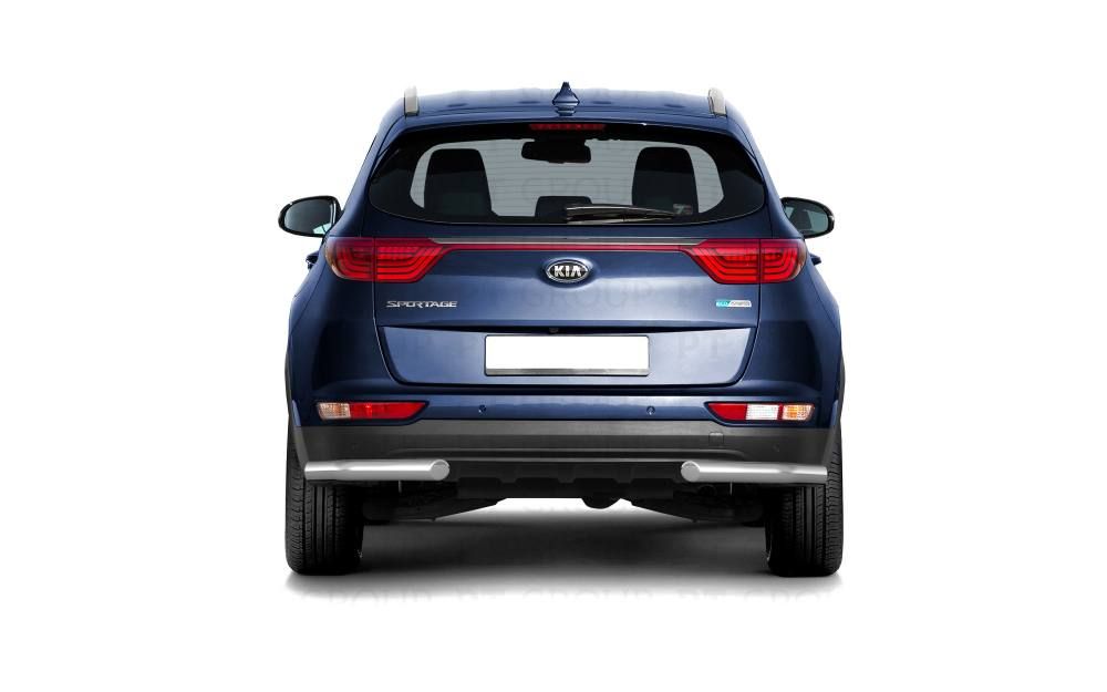 Защита заднего бампера угловая Ø63мм (НПС) KIA Sportage 2016-2018 от производителя ПТ ГРУПП