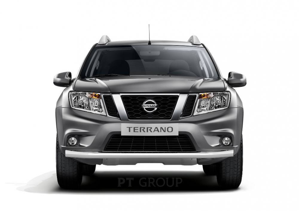 Защита переднего бампера одинарная Ø63мм (НПС) RENAULT Duster 2016-20/ NISSAN Terrano 2014- от производителя ПТ ГРУПП