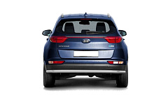 Защита заднего бампера одинарная Ø63мм (НПС) KIA Sportage 2016-2018 от производителя ПТ ГРУПП
