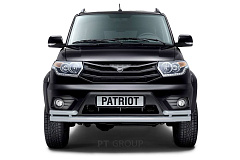 Защита переднего бампера двойная с углами Ø63/51мм ИСКРА (ППК) UAZ Patriot 2014- от производителя ПТ ГРУПП