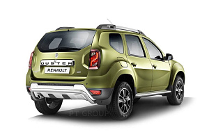 Защита порогов с алюм. площадкой Ø51мм «Эстонец» (НПС) RENAULT Duster 2012-20/ NISSAN Terrano 2014-