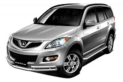Защита порогов с алюм. площадкой Ø51мм (НПС) GREAT WALL HOVER H5 2011-/ HAVAL H5 2020- от производителя ПТ ГРУПП
