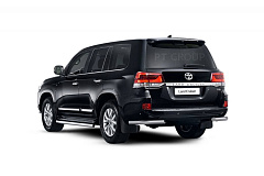 Защита заднего бампера угловая Ø63мм (НПС) TOYOTA LAND CRUISER 200 2016- от производителя ПТ ГРУПП