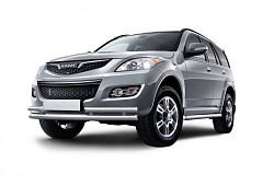 Защита переднего бампера двойная с углами Ø63/51мм (НПС) HAVAL H5 2020-2023 от производителя ПТ ГРУПП