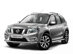 Защита порогов с алюм. площадкой Ø51мм (НПС) RENAULT Duster 2012-20/ NISSAN Terrano 2014-