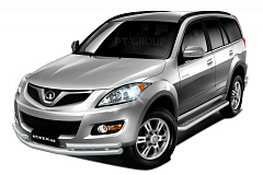 Защита порогов с алюм. площадкой Ø51мм ИСКРА (ППК) GREAT WALL Hover H5 2011-/ HAVAL H5 2020- от производителя ПТ ГРУПП