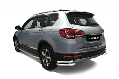 Защита заднего бампера двойная угловая Ø63/51мм (НПС) HAVAL H6 2014- от производителя ПТ ГРУПП