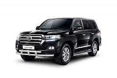 Защита переднего бампера двойная с пластинами Ø63/63мм (НПС) TOYOTA LAND CRUISER 200 2014-  от производителя ПТ ГРУПП