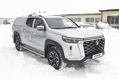 Защита порогов с алюминиевой площадкой Ø51мм(НПС) CHANGAN HUNTER Plus 2023- от производителя ПТ ГРУПП
