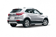 Защита заднего бампера Ø51мм "Волна" (НПС) HYUNDAI Creta 2016-2020 от производителя ПТ ГРУПП