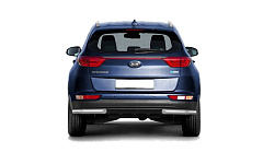 Защита заднего бампера угловая Ø63мм (НПС) KIA Sportage 2016-2018 от производителя ПТ ГРУПП