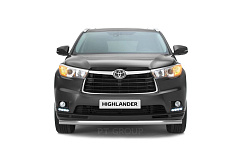 Защита переднего бампера одинарная Ø63мм (НПС) TOYOTA Highlander 2014- от производителя ПТ ГРУПП