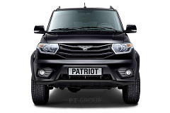 Защита переднего бампера Ø63мм "Волна" ШАГРЕНЬ (ППК) UAZ Patriot 2014- от производителя ПТ ГРУПП
